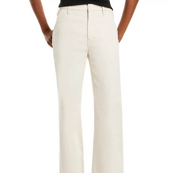 MOTHER The Sk8er Prep Sneak High Rise Wide Leg Ecru Trouser Jeans Size 27 NWT - Picture 2 of 7